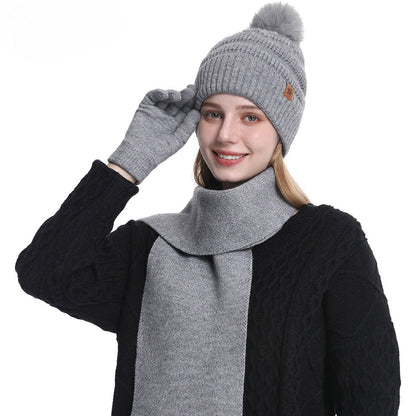 Women’s 3pcs Winter Set – Hat, Scarf & Gloves