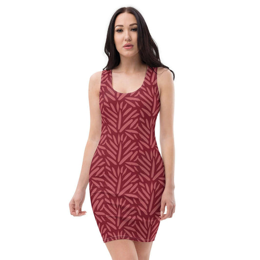 Burgundy Bodycon Dress – Sleek & Figure-Hugging