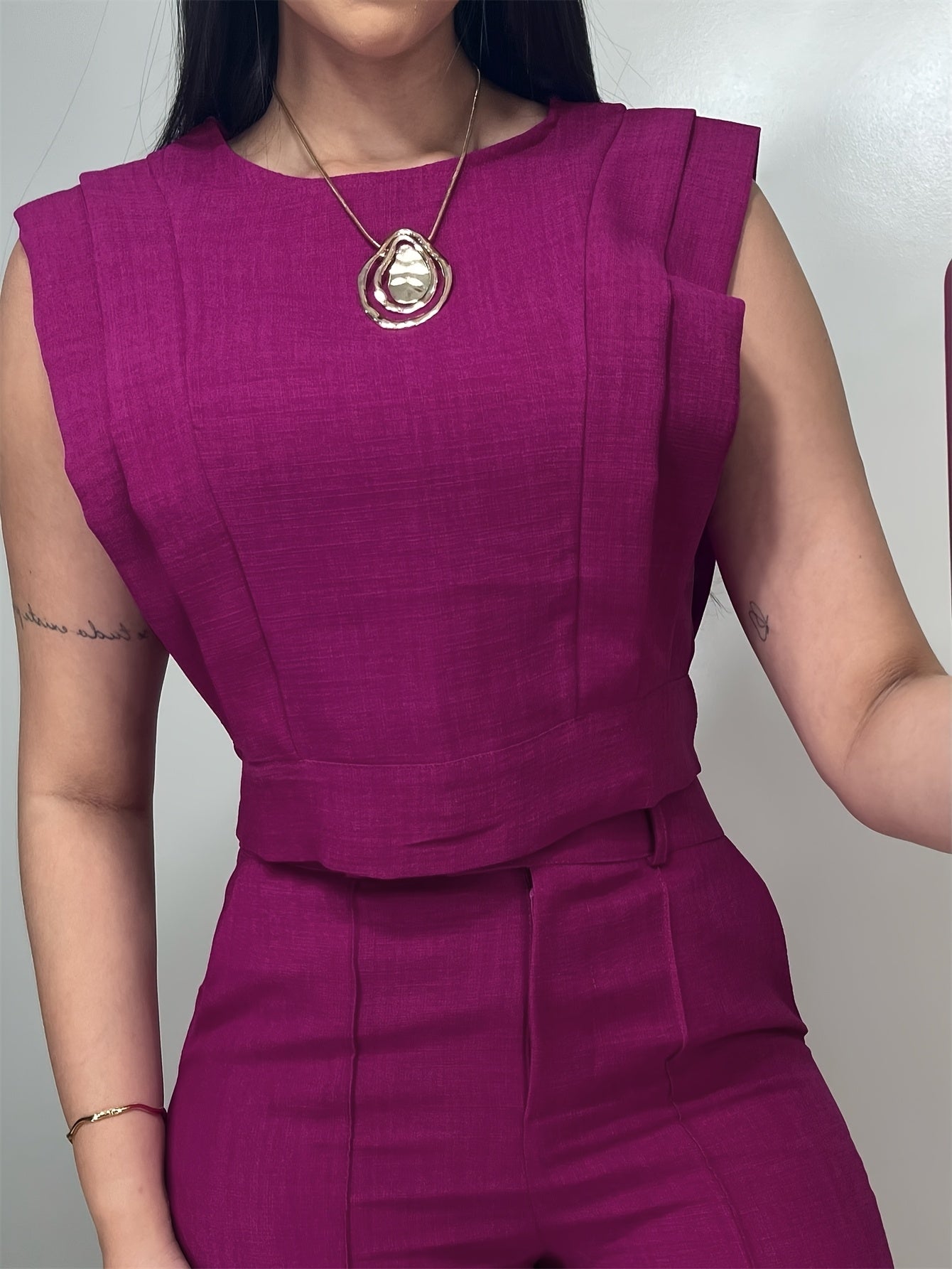 Women’s Casual Outfit Set – Short Sleeve Top & Pants