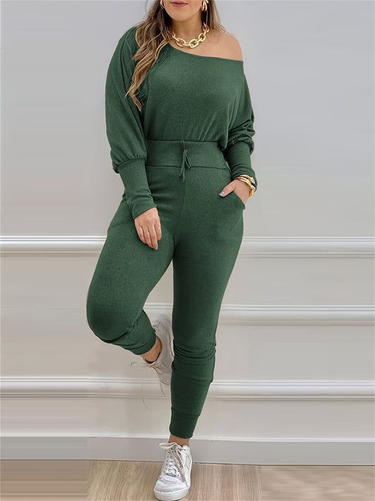 Blazer Set with Lace-Up Tights – Army Green Outfit