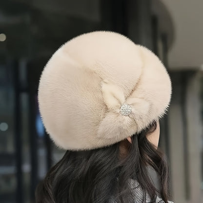 Faux Fur Beanie with Ear Flaps – Women’s Winter Hat