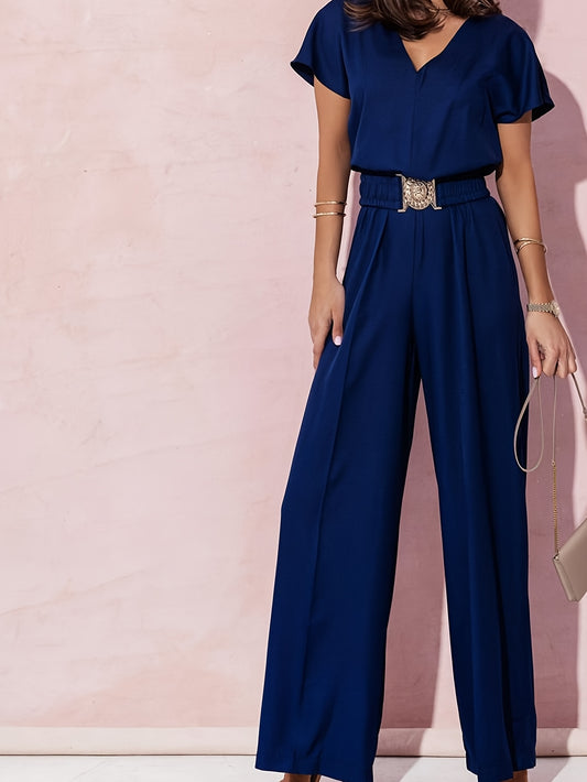 2025 Hot Fashion Women's Strapless Sleeveless V-Neck Romper Shorts - Navy & White Striped Wide-Leg Beach Jumpsuit, Chic Comfortable Machine-Washable for Summer Poolside Vacations & Casual Outings, Vacation Clothing, Nontransp