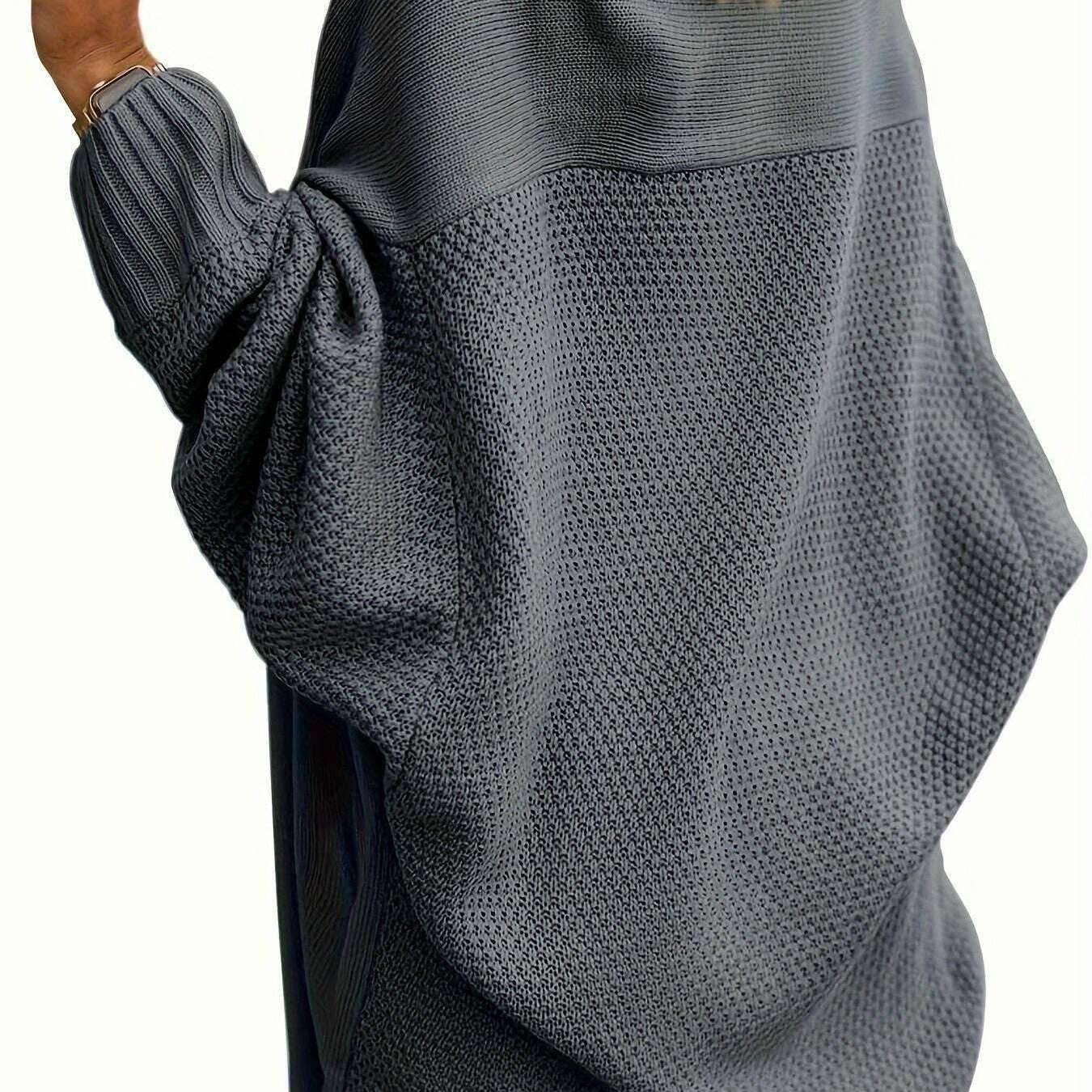 Snug Fit Oversized Knit Cardigan Sweater for Women