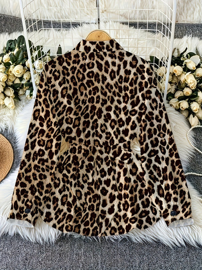 Loose Long-sleeved Casual Retro Style Women'S Top For Going Out; Fashionable Shirt With A Belt