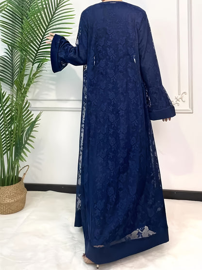 Elegant Ramadan Lace Robe Set 6420 - Long, Elegant Design for Special Occasions