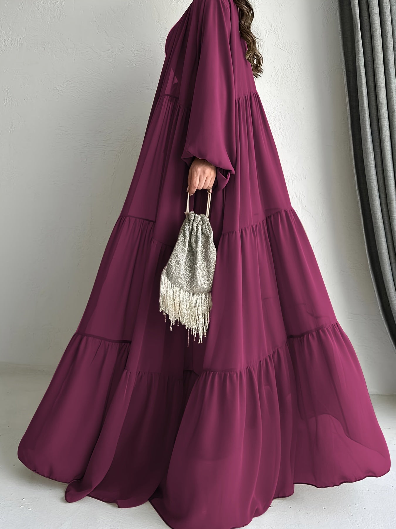 [Brown Abaya Dress] Modest Brown Abaya Dress with Cape Cover | Adjustable Waist Tie Belt, Machine Washable, Breathable Material, Hijabi Style, Casual Attire, Lightweight Fabric, All-Season Wear, Versatile Layering Piece, Flow
