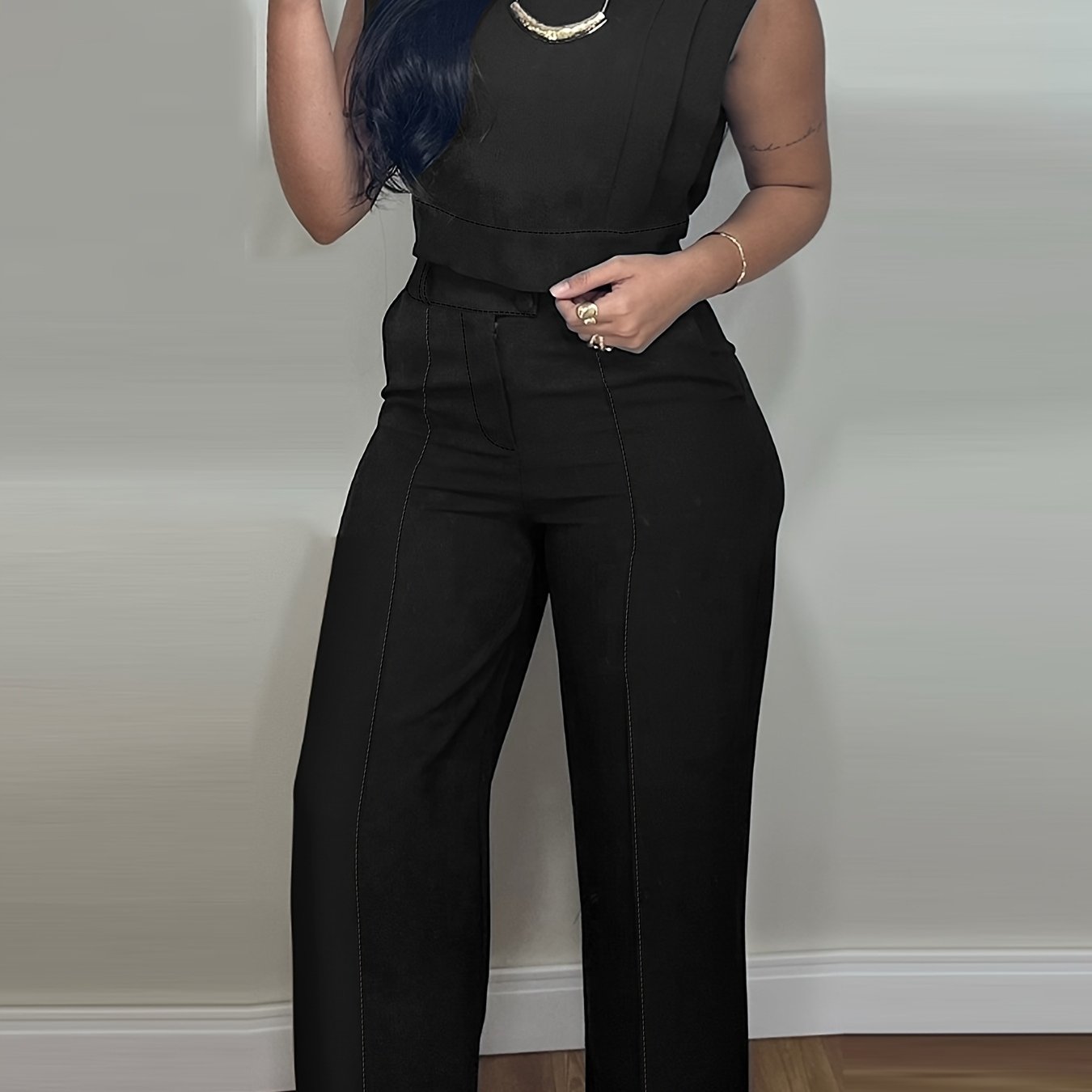 Women’s Casual Outfit Set – Short Sleeve Top & Pants