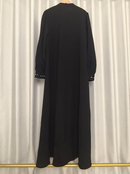 [Pearl Abaya] Elegant Pearl Rhinestone Abaya ABAYAS 8346 | Middle Eastern Fashion