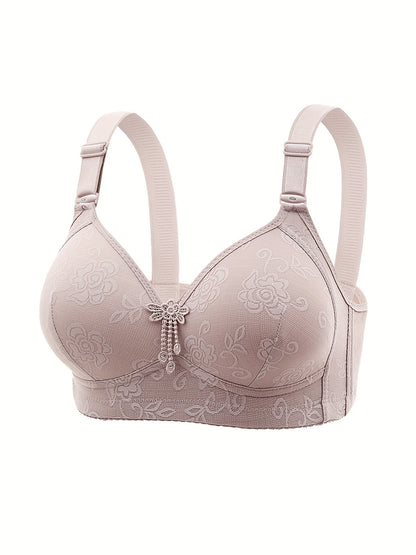 Valentine'S Day Gift 5pcs Tassel Decorative Floral Lace Adjustable Straps Underwire Bra, Elegant Sturdy And Comfortable Bra, Lingerie And Nightwear