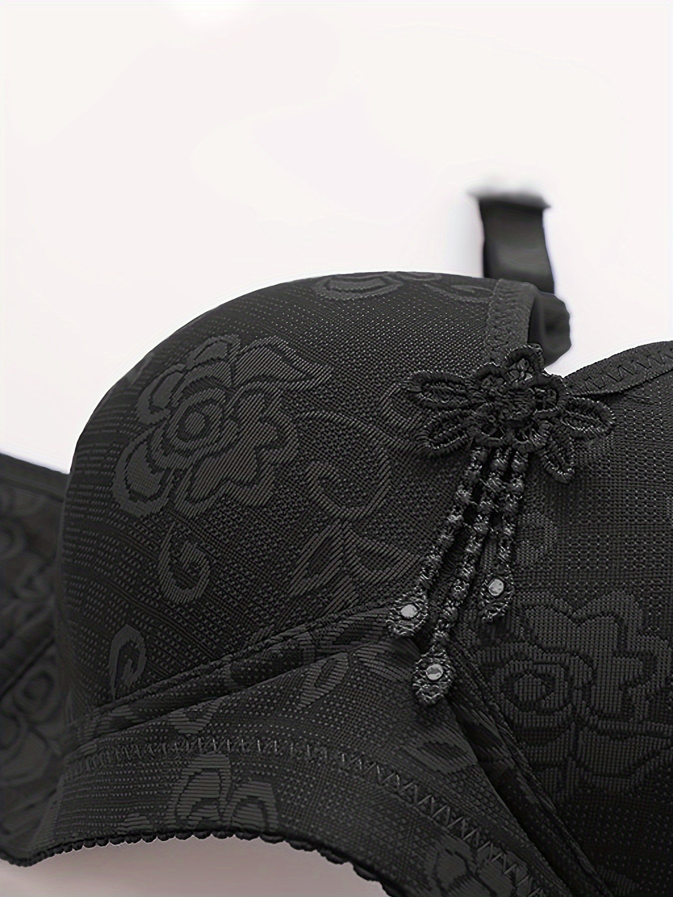 Valentine'S Day Gift 5pcs Tassel Decorative Floral Lace Adjustable Straps Underwire Bra, Elegant Sturdy And Comfortable Bra, Lingerie And Nightwear