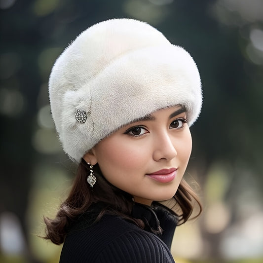 Faux Fur Beanie with Ear Flaps – Women’s Winter Hat