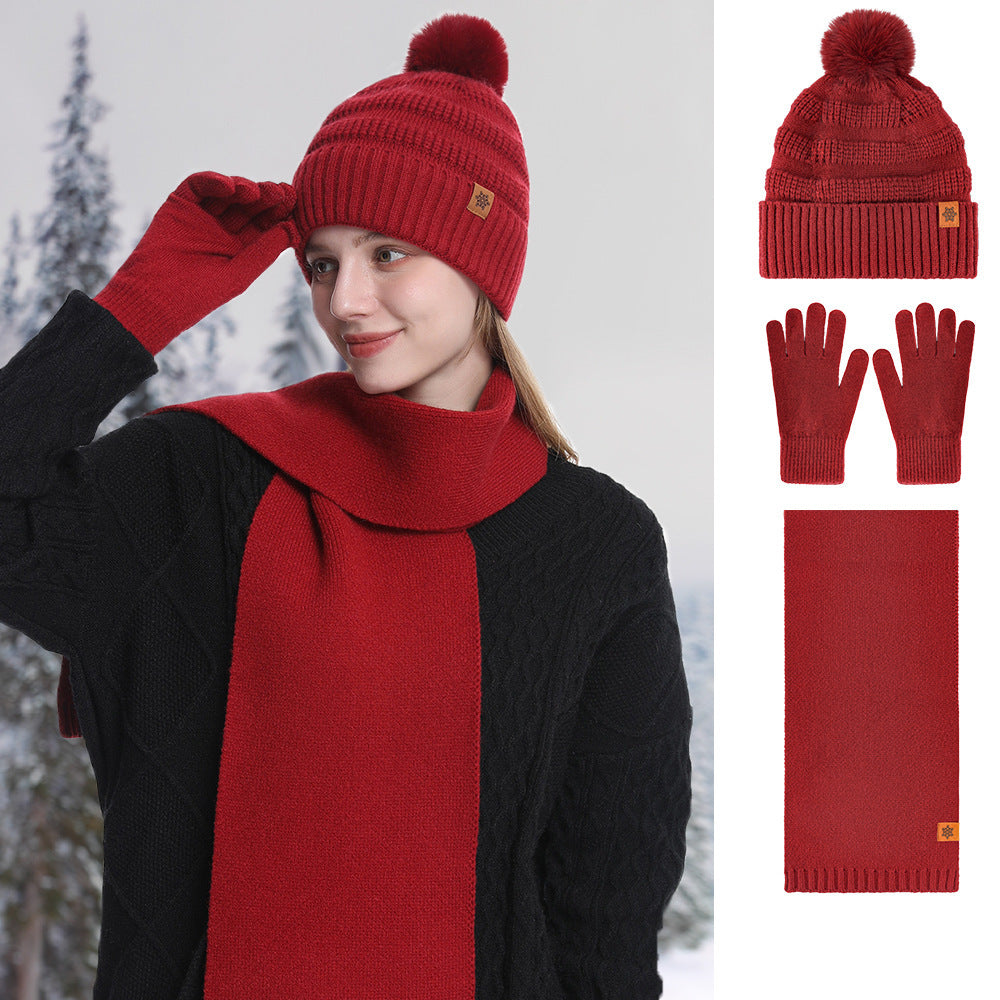 Women’s 3pcs Winter Set – Hat, Scarf & Gloves