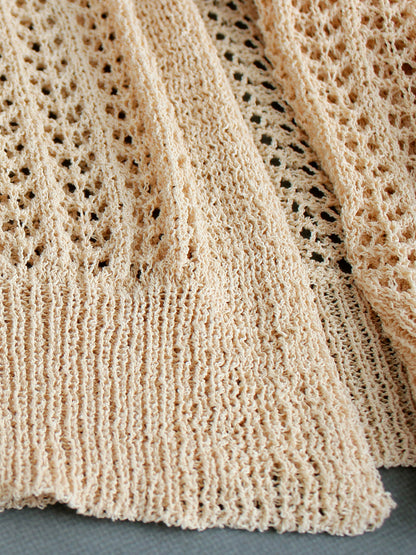 Women's Lightweight Openwork Cardigan - Semi-Sheer Long Sleeve Sweater Coat, Loose Fit Beach to Everyday Outfits - Easy Care Hand Washable Outerwear for Women, Autumn Wear, Boho Chic, Delicate Weave, Sheer Top, Fashion Lovers