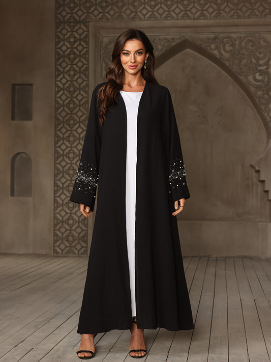 Women's Elegant Islamic Abaya Robe - Long Muslim Wedding & Everyday Prayer Dress with Headscarf, Formal/Informal Islamic Clothing, Non-Transparent Full Coverage, Hand Washable Religious Attire, Muslim Dress, Formal Event Atti