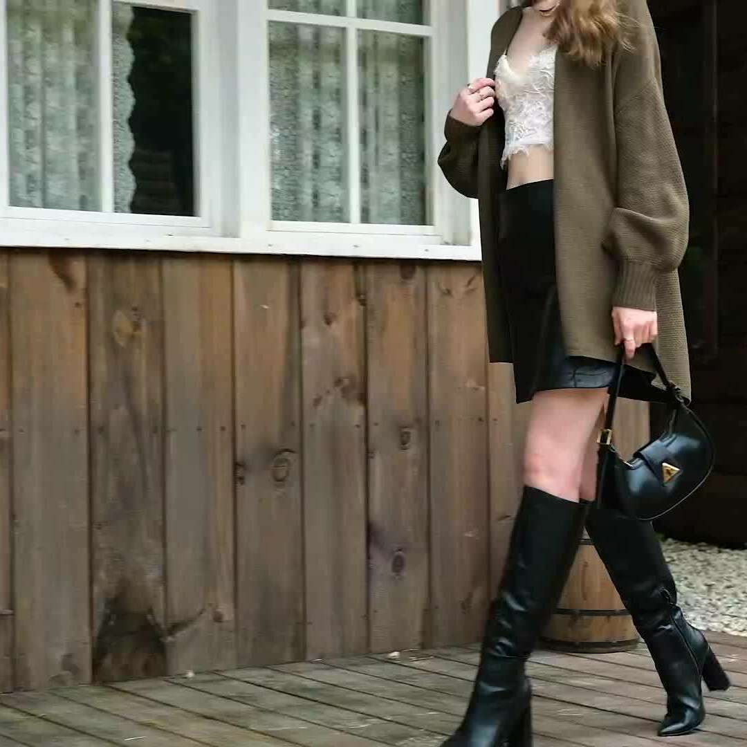Snug Fit Oversized Knit Cardigan Sweater for Women