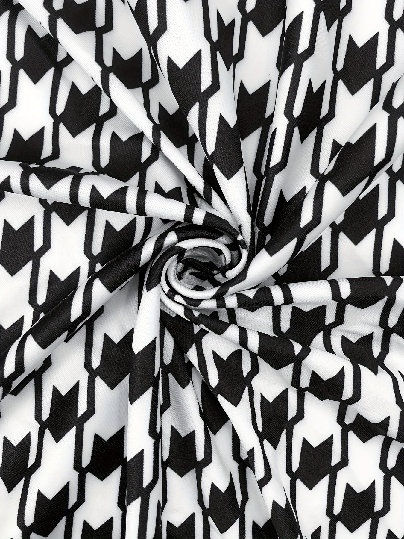 [Seasonal Chic, Elegant Hijab Suit] Elegant Houndstooth Hijab Suit Set - Chic Long Sleeve Cardigan with Belt & Maxi Dress Combo, Polyester Blend, Machine Washable - Perfect for Fall/Winter